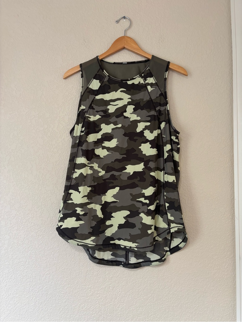 Lululemon Heritage 365 Camo Crispin Green Multi Olive Sculpt Tank Top